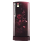 LG 201 Litres 5 Star Direct Cool Single Door Refrigerator with Antibacterial Gasket (GL-D211HSEZ, Scarlet Euphoria