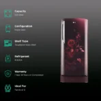 LG 201 Litres 5 Star Direct Cool Single Door Refrigerator with Antibacterial Gasket (GL-D211HSEZ, Scarlet Euphoria - Image 2