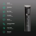 Xiaomi Pro 8-in-1 Rechargeable Corded & Cordless Grooming Kit for Body, Nose, Beard & Moustache for Men (90min Runtime, IPX7 Waterproof, Black) - Image 2