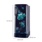 LG 185 Litres 3 Star Direct Cool Single Door Refrigerator with Antibacterial Gasket (GL-D201ABCD.BBCZEB, Blue Charm) - Image 3