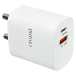 Croma 33W Type A & Type C 2-Port Fast Charger (Type C Cable Included, Short Circuit Protection, White)