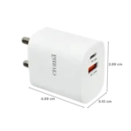 Croma 33W Type A & Type C 2-Port Fast Charger (Type C Cable Included, Short Circuit Protection, White) - Image 2