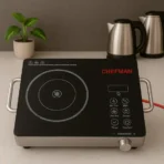 Chefman 2200W Infrared Cooking Stove with BBQ, Stir-Fry, Hot Pot, Steam Mode & LED Panel Electric Cooking Heater (1 Burner)