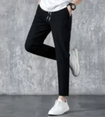 Pack of 2 Men Slim Fit Black, Grey Lycra Blend Trousers[AA1100/94] - Image 4