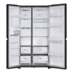 LG 650 Litres 3 Star Frost Free Side by Side Convertible Refrigerator with Smart Inverter Compressor (GLB257DBM3, Black Mirror) - Image 4