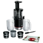 BOSCH VitaExtract 150 Watt 2 Jars Slow Juicer (55 RPM, GentleSqueezing Technology, Black)