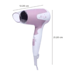 Croma Hair Dryer with 2 Heat Settings & Cool Blow (Overload Protection, White)