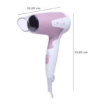 Croma Hair Dryer with 2 Heat Settings & Cool Blow (Overload Protection, White)