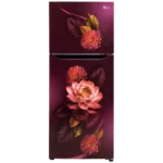 LG 240 Litres 2 Star Frost Free Double Door Convertible Refrigerator with MOIST ‘N’ FRESH Technology (GL-S292SRWY, Red Waterlily)