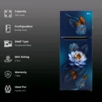 LG 240 Litres 2 Star Frost Free Double Door Convertible Refrigerator with Smart Diagnosis (GL-S292SBWY, Blue Water Lily) - Image 2