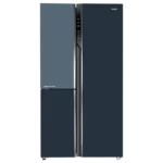 Haier Vogue Series 598 Litres 3 Star Frost Free Side by Side Refrigerator with Expert Inverter Technology (HRT-683GOG, Grey Onyx Glass)