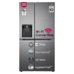 LG 630 Litres 3 Star Frost Free Side by Side Door Smart Wifi Enabled Refrigerator with Multi Air Flow (GL-L257CPZ3, Shiny Steel)