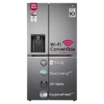 LG 630 Litres 3 Star Frost Free Side by Side Door Smart Wifi Enabled Refrigerator with Multi Air Flow (GL-L257CPZ3, Shiny Steel)