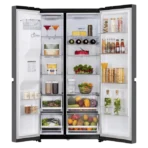 LG 630 Litres 3 Star Frost Free Side by Side Door Smart Wifi Enabled Refrigerator with Multi Air Flow (GL-L257CMC3, Matt Black) - Image 3