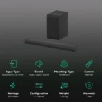 LG S40T 300W Bluetooth Soundbar with Remote (Dolby Digital, 2.1 Channel, Black) - Image 2