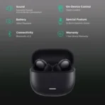 Redmi Buds 5C M2349E1 TWS Earbuds with Active Noise Cancellation (IP54 Water Resistant, 10 Mins Quick Charge, Acoustic Black &  Bass White & Symphony Blue) [AA1102/305] - Image 2