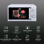 IFB 20L Solo Microwave Oven with Timer Option (20PM-MEC2, White) - Image 3