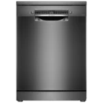 BOSCH Series 6 15 Place Settings Free Standing Dishwasher with Anti-Fingerprint (No Pre-rinse Required, Black Inox)