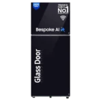 SAMSUNG 396 Litres 2 Star Frost Free Double Door Smart Wifi Enabled Convertible Refrigerator with Digital Inverter Compressor (RT41DB6A4B22HL, Black Glass)