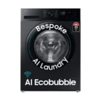 SAMSUNG 12 kg 5 Star Wi-Fi Inverter Fully Automatic Front Load Washing Machine (WW12DG5B24ABTL, AI EcoBubble, Black)