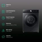 SAMSUNG 12 kg 5 Star Wi-Fi Inverter Fully Automatic Front Load Washing Machine (WW12DB7B24GBTL, AI Control, Black) - Image 2