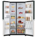 LG 650 Litres 3 Star Frost Free Side by Side Smart Wifi Enabled Convertible Refrigerator with Multi Air Flow (GL-B257EET3, Emerald Green Tango) - Image 3