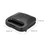 BAJAJ SWX 6 800W 2 Slice Sandwich Maker with Non Stick Coating Plates (Black) - Image 2