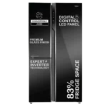 Haier 598 Litres 3 Star Frost Side-by-Side Smart Wifi Enabled Convertible Refrigerator with Digital Control Panel (HRT-683KGU1, Black Glass)