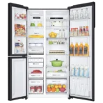Haier 598 Litres 3 Star Frost Side-by-Side Smart Wifi Enabled Convertible Refrigerator with Digital Control Panel (HRT-683KGU1, Black Glass) - Image 3