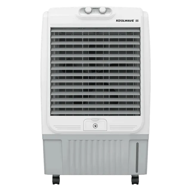 312802_0_hhkros HAVELLS KoolWave 55 Litres Desert Air Cooler with Double Ball Bearing Motor (Fully Collapsible Louvers, White & Grey) - Image 1