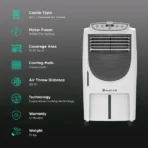 HAVELLS Breezo 40 Litres Personal Air Cooler with Breatheezee Technology (Dust Filter Net, White & Grey) - Image 2