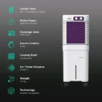 KENSTAR Pulse HC 20 Litres Personal Air Cooler with Double Ball Bearing Motor (Collapsible Louvres, White) - Image 2