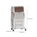 Symphony Touch 50 Litres Desert Air Cooler with Fully Closable Louvers (CFD Technology, White) - Image 3