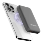 ambrane Aerosync PB 12 10000 mAh 22.5W Fast Charging Power Bank (1 Type A Port, 1 Type C Port, Rubberized Coating, Wireless Charging, Black)