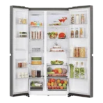 LG 650 Litres 3 Star Frost Free Side by Side Refrigerator with Auto Smart Connect (GL-B257JDS3, Dazzle Steel - Image 3