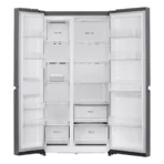 LG 650 Litres 3 Star Frost Free Side by Side Refrigerator with Auto Smart Connect (GL-B257JDS3, Dazzle Steel - Image 4