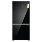 Haier 520 Litres 3 Star Frost Free French Door Convertible Refrigerator with Colorful Digital Display Panel (HRB-600KGU1, Black Glass)