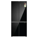 Haier 520 Litres 3 Star Frost Free French Door Convertible Refrigerator with Colorful Digital Display Panel (HRB-600KGU1, Black Glass)