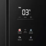 Haier 520 Litres 3 Star Frost Free French Door Convertible Refrigerator with Colorful Digital Display Panel (HRB-600KGU1, Black Glass) - Image 3