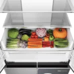 Haier Lumiere 520 Liters 3 Star Frost Free French Door Smart Wifi Enabled Convertible Refrigerator with Colorful Digital Display (HRB-600MGU1, Mirror Glass) - Image 4