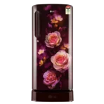 LG 201 Series 185 Litres 5 Star Direct Cool Single Door Refrigerator with Auto Smart Connect (GL-D201ASBU, Scarlet Bloom)