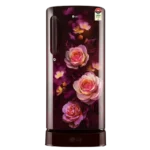 LG 201 Series 185 Litres 5 Star Direct Cool Single Door Refrigerator with Auto Smart Connect (GL-D201ASBU, Scarlet Bloom)