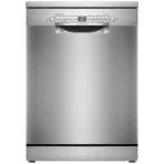 BOSCH Series 6 14 Place Settings Free Standing Dishwasher with Glass Protection Technology (No Pre-rinse Required, Silver)