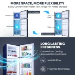 Croma 320 Litres 3 Star Frost Free Double Door Refrigerator with Inverter Technology (CRLR303FID276257, Ocean Blue) - Image 4