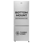 Haier 300 Litres 2 Star Frost Free Double Door Bottom Mount Refrigerator with Antibacterial Gasket (HRB-3502BS-P, Brushline Silver)