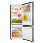 Haier 300 Litres 2 Star Frost Free Double Door Bottom Mount Refrigerator with Antibacterial Gasket (HRB-3502BS-P, Brushline Silver) - Image 3