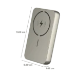 stuffcool Click 10 10000 mAh 20W Fast Charging Power Bank (1 Type A Port, 1 Type C Port, LED Display, Titanium) - Image 2