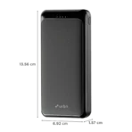 urbn 10000 mAh 22.5W Fast Charging Power Bank (1 Type C, 1 Micro USB & 2 Type A Port, 12 Layers Circuit Protection, Black) - Image 2