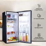 Croma 187 Litres 5 Star Direct Cool Single Door Refrigerator with Inverter Technology (CRLR187DIF302707, Floral Blue) - Image 3