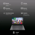 HP Victus 15-fa2192TX Intel Core i5 13th Gen Gaming Laptop (16GB, 512GB SSD, Windows 11 Home, 4GB Graphics, 15.6 inch 144 Hz Full HD IPS Display, NVIDIA GeForce RTX 3050, MS Office Home 2024, Performance Blue, 2.29 KG) - Image 4